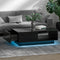Artiss Coffee Table with LED Lights Black