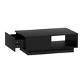Artiss Coffee Table with LED Lights Black