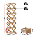 Artiss 7 Tier Bamboo Shoe Rack Foldable Organizer Entryway