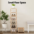 Artiss 7 Tier Bamboo Shoe Rack Foldable Organizer Entryway