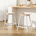 Artiss Bar Stools 2 Wooden Chairs Oak Seat Kitchen
