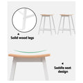 Artiss Bar Stools 2 Wooden Chairs Oak Seat Kitchen