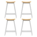 Artiss 4x Bar Stools Wooden Chairs Oak