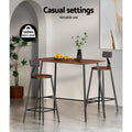 Artiss Halle Bar Table 120cm Rectangular Black