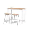 Artiss Bar Table Stool Set Solid Wood Cafe Pub Dining Kitchen Chairs