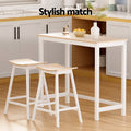 Artiss Bar Table Stool Set Solid Wood Cafe Pub Dining Kitchen Chairs