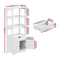 Artiss Bathroom Storage Cabinet 2 Drawers 3 Shelves 2 Doors White