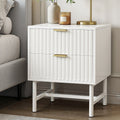 Artiss Bedside Table 2 Drawer White