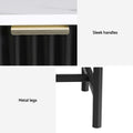 Artiss Bedside Table 2 Drawer Black Pair 2x