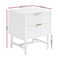 Artiss 2X Bedside Table White Nightstand 2 Drawers