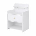 Artiss Bedside Table Drawer Charging Station White