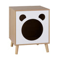 Artiss Cat Nest Bedside Table Solid Wood