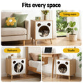 Artiss Cat Nest Bedside Table Solid Wood