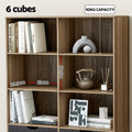 Artiss Bookshelf 4 Drawer Oak Blue Storage Organiser Unit