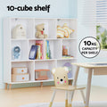 Artiss 3 Tier 10 Cube Bookshelf White Storage Organiser