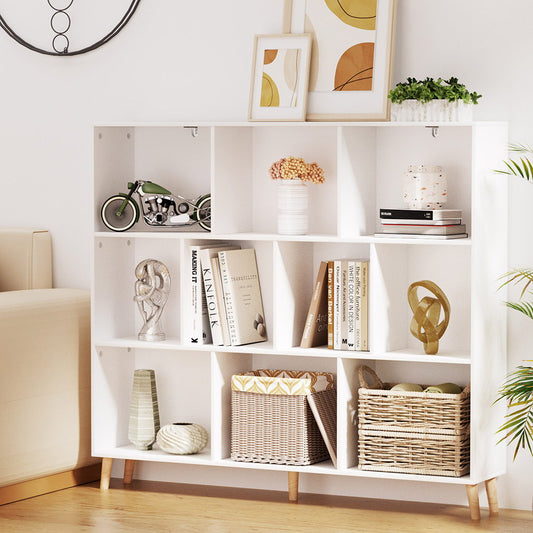 Artiss 3 Tier 10 Cube Bookshelf White Storage Organiser