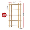Artiss 5 Tier Bookshelf Wooden Storage Bookcase Display Rack Pine