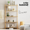 Artiss 5 Tier Bookshelf Wooden Storage Bookcase Display Rack Pine