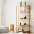 Artiss 5 Tier Bookshelf Wooden Storage Bookcase Display Rack Pine