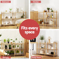 Artiss 3 Tier Bookshelf Wooden Storage Shelves Display Rack Pine