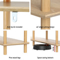 Artiss 3 Tier Bookshelf Wooden Storage Shelves Display Rack Pine