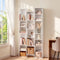 Artiss Bookshelf Display Shelves CD DVD Storage Rack Tall Bookcase White