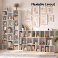 Artiss Bookshelf Display Shelves CD DVD Storage Rack Tall Bookcase White