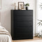 Artiss 6 Drawer Chest Tallboy PEPE Black