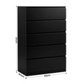 Artiss 6 Drawer Chest Tallboy PEPE Black