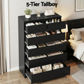 Artiss 6 Drawer Chest Tallboy PEPE Black