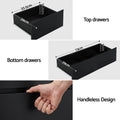 Artiss 6 Drawer Chest Tallboy PEPE Black