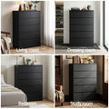 Artiss 6 Drawer Chest Tallboy PEPE Black