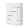 Artiss 6 Chest of Drawers White PEPE
