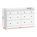 Artiss 6 Chest of Drawers White PETE