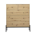 Artiss ARNO 5 Drawer Chest Pine Wood Storage Cabinet