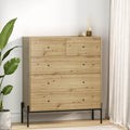 Artiss ARNO 5 Drawer Chest Pine Wood Storage Cabinet