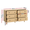 Artiss 6 Drawer Tallboy Chest Pine Cabinet Storage