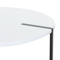 Artiss Round Coffee Table Side Table White Cedric
