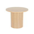 Artiss Round Coffee Table Fluted Base PIIA