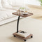 Artiss C Shaped Coffee Table Black White Oak Modern