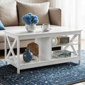 Artiss Coffee Table White Storage Shelf Drawer