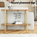Artiss Console Table 92cm 2-Tier Pine Sera