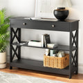 Artiss Console Table 3-Tier USB Outlets White