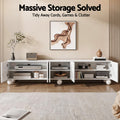 Artiss TV Unit 200cm Entertainment Storage Cabinet White