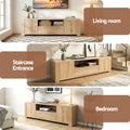 Artiss 180cm TV Unit Storage Cabinet Drawers Pine Wood