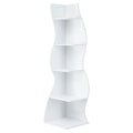 Artiss 5-Tier Bookshelf Corner Shelf S-shaped Storage Rack White