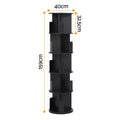 Artiss 5 Tier Round Swivel Bookshelf Black Display Stand