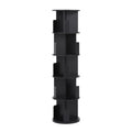 Artiss 5 Tier Round Swivel Bookshelf Black Display Stand