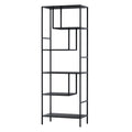 Artiss 5 Tier Bookshelf Black RHYS