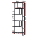 Artiss 5 Tier Bookshelf Black RHYS